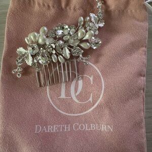 Dareth Colburn Silver and Pearl Bridal Hair Comb